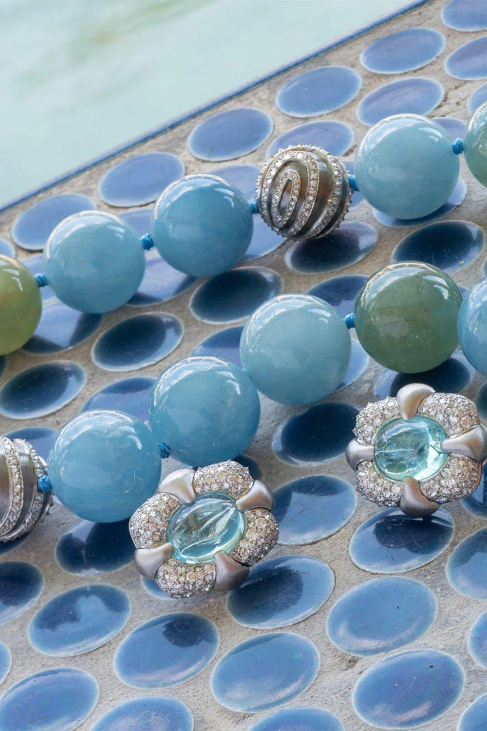 Paraiba Tourmaline Button Earrings - Image 4