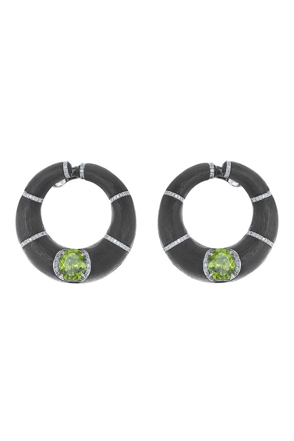 Peridot Creole Earrings