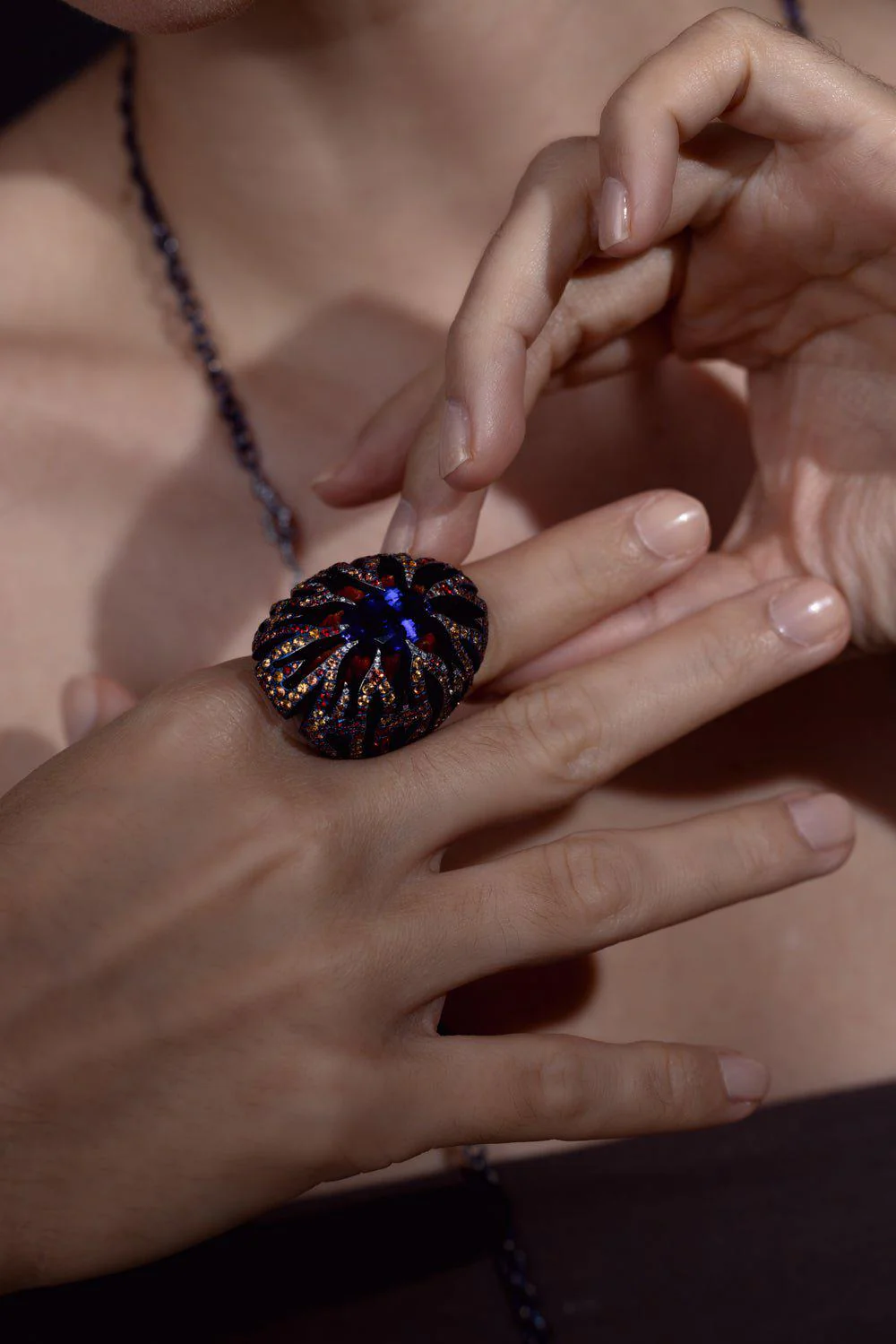Tanzanite Coral Ring - Image 3