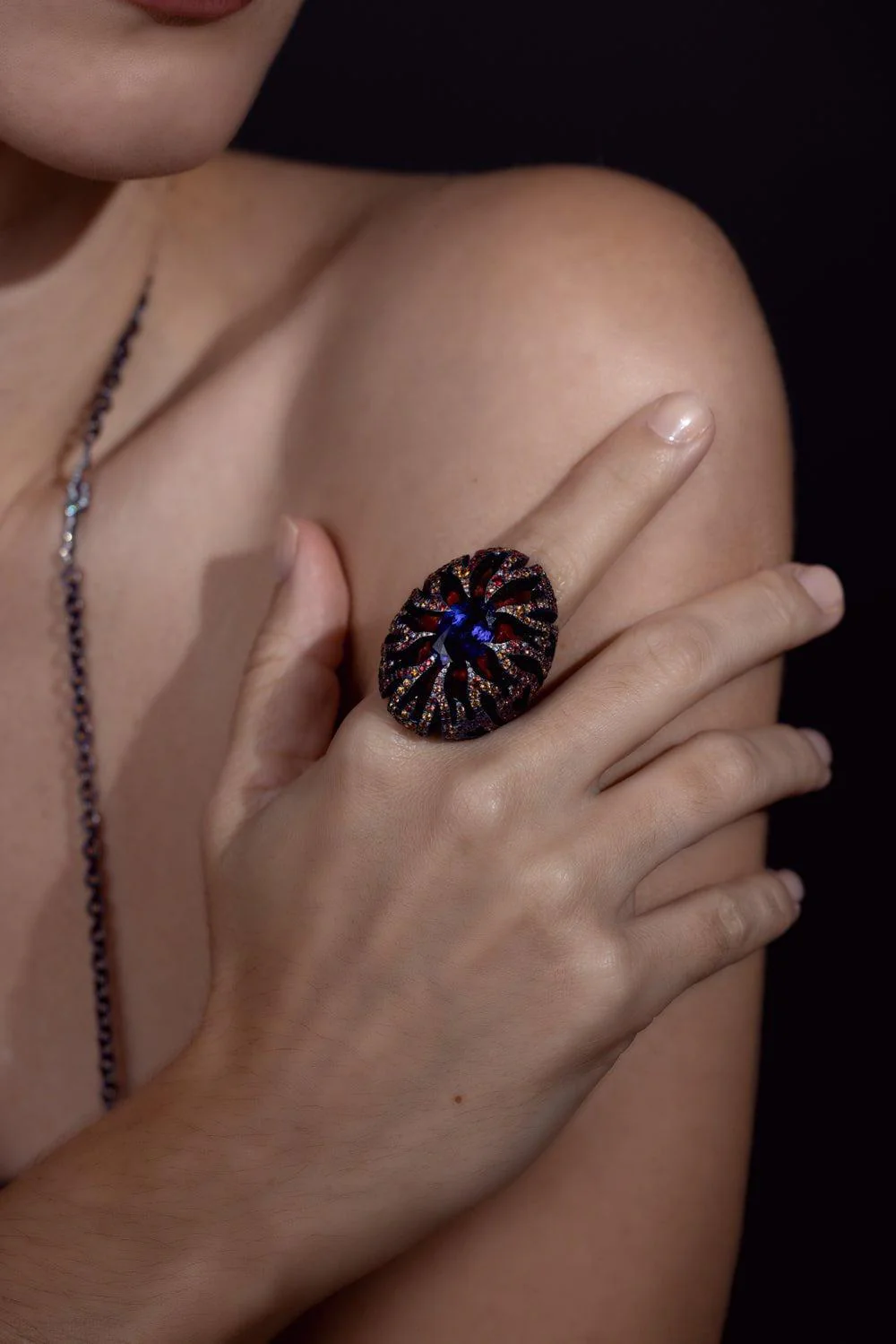 Tanzanite Coral Ring - Image 4