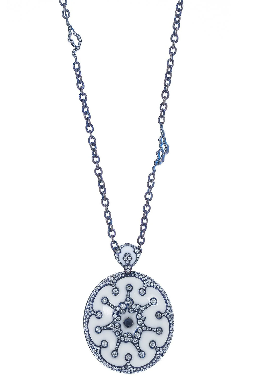 Tanzanite Diamond Pendant Necklace - Image 7