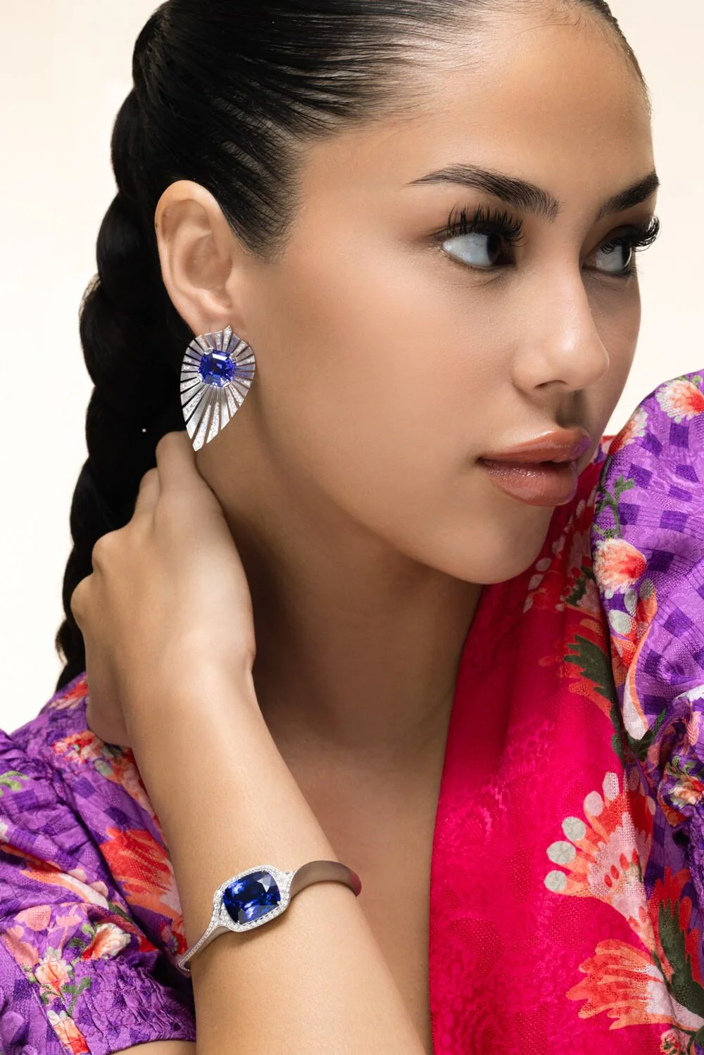 Tanzanite Diamond Sunshine Earrings - Image 2