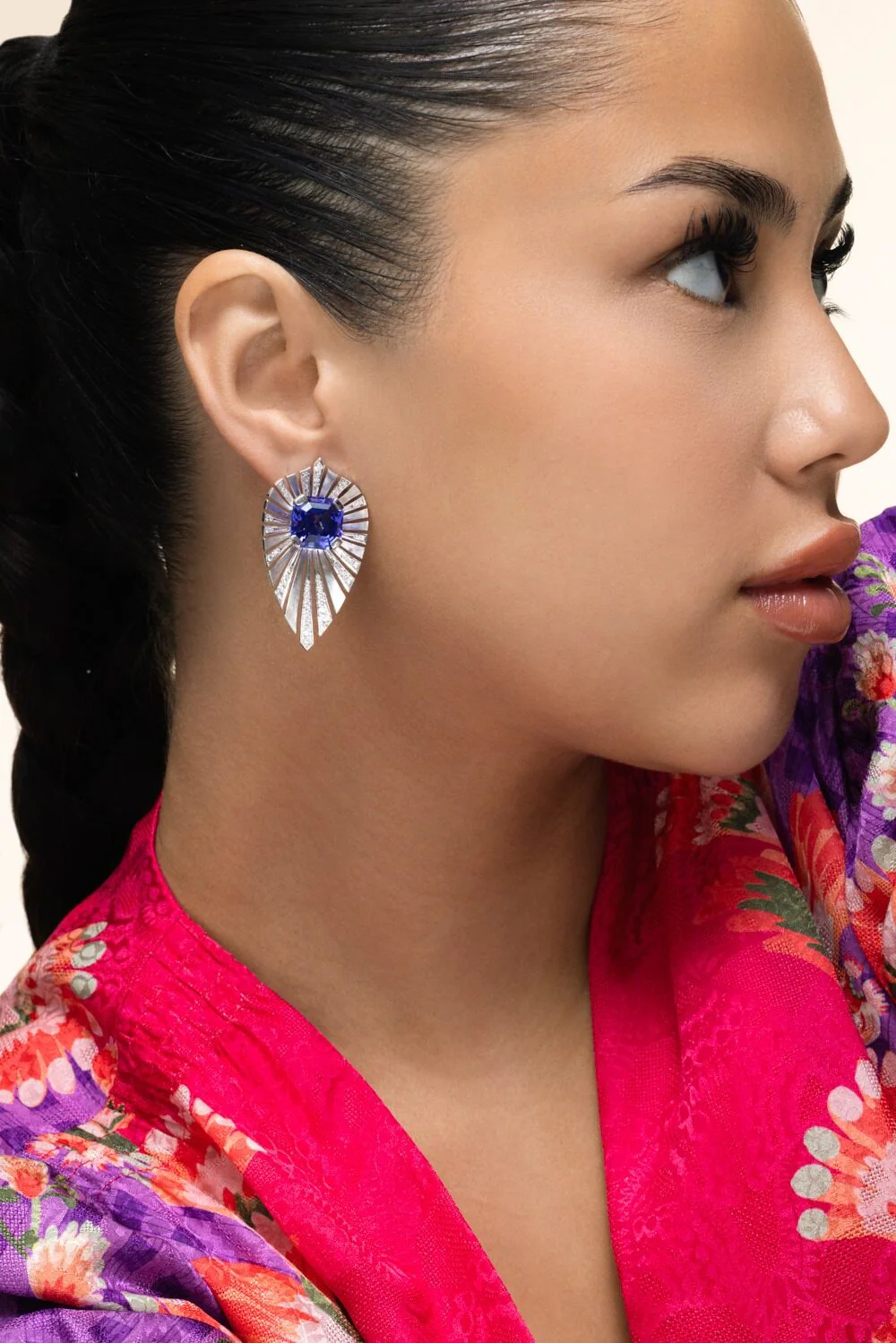 Tanzanite Diamond Sunshine Earrings - Image 4