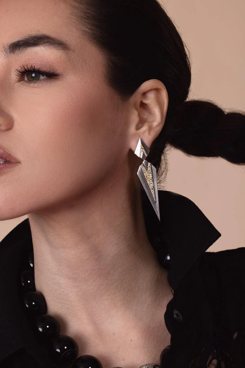 Three Tier Spear Earrings - Image 2