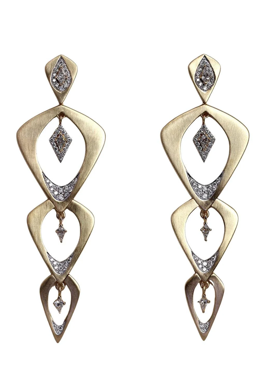Wicker 3 Layer Earrings