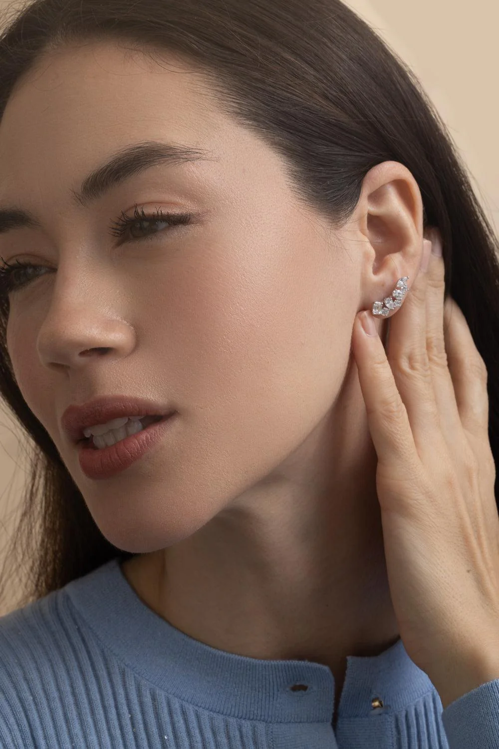 Mixed Cut Diamond Ear Crawlers - Image 2