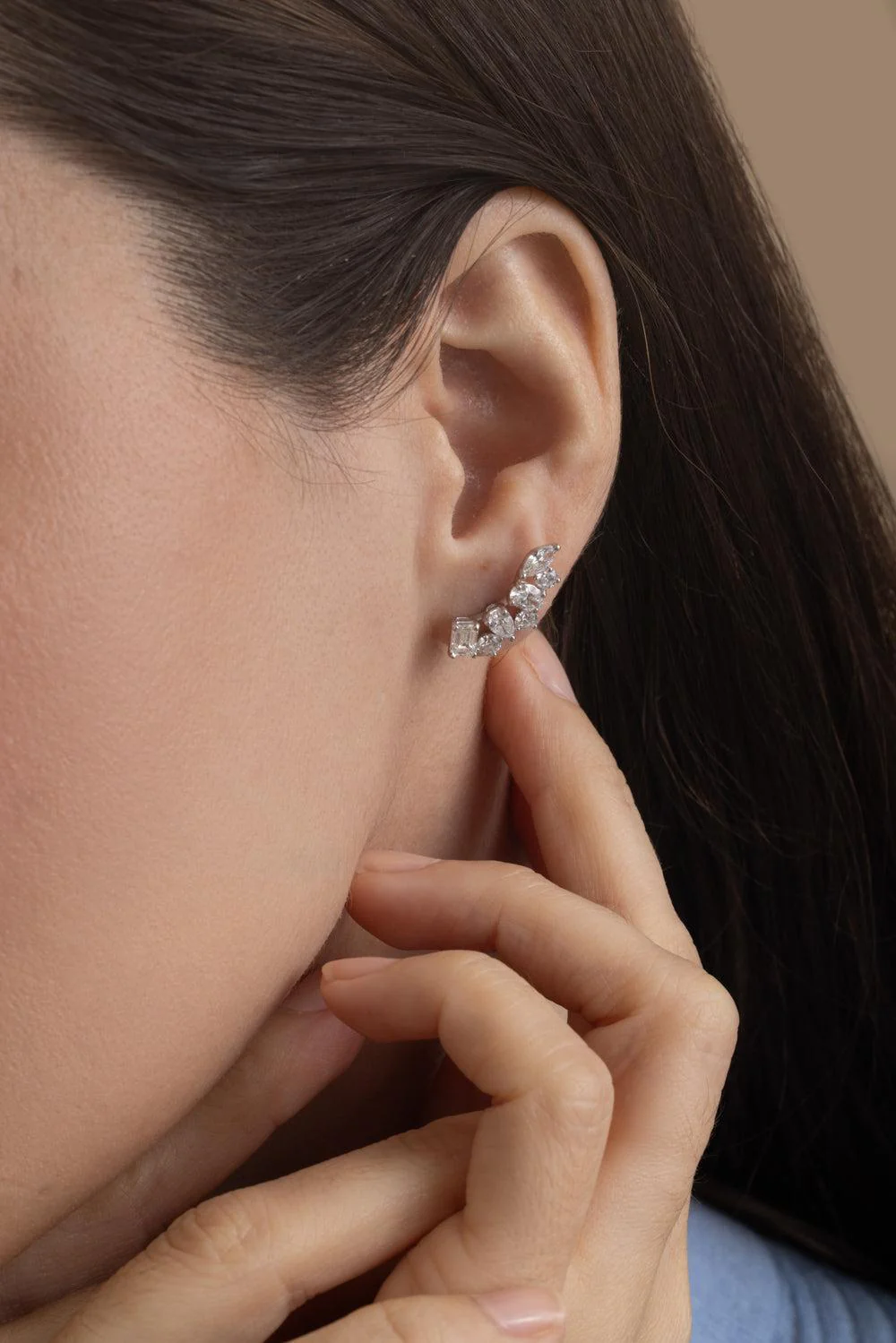 Mixed Cut Diamond Ear Crawlers - Image 4