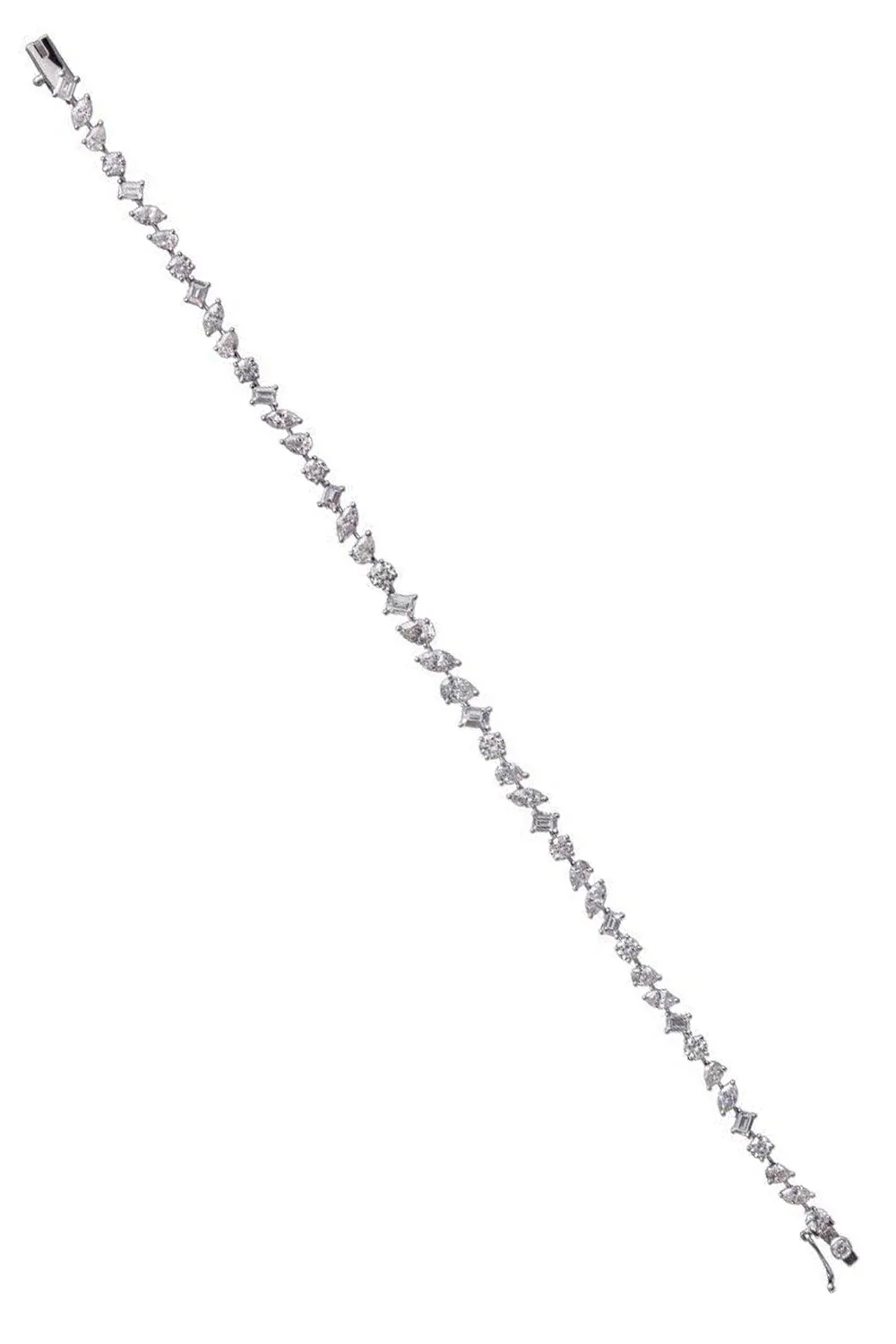 Mixed Diamond One Line Bracelet