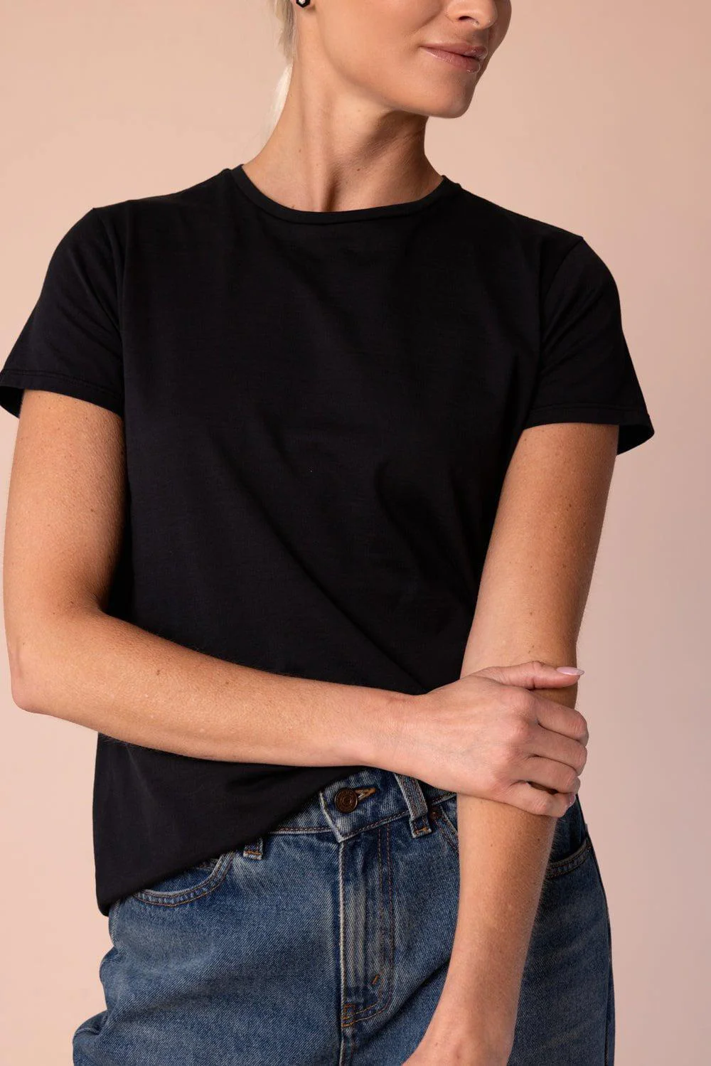 Crew Neck Tee - Black - Image 3