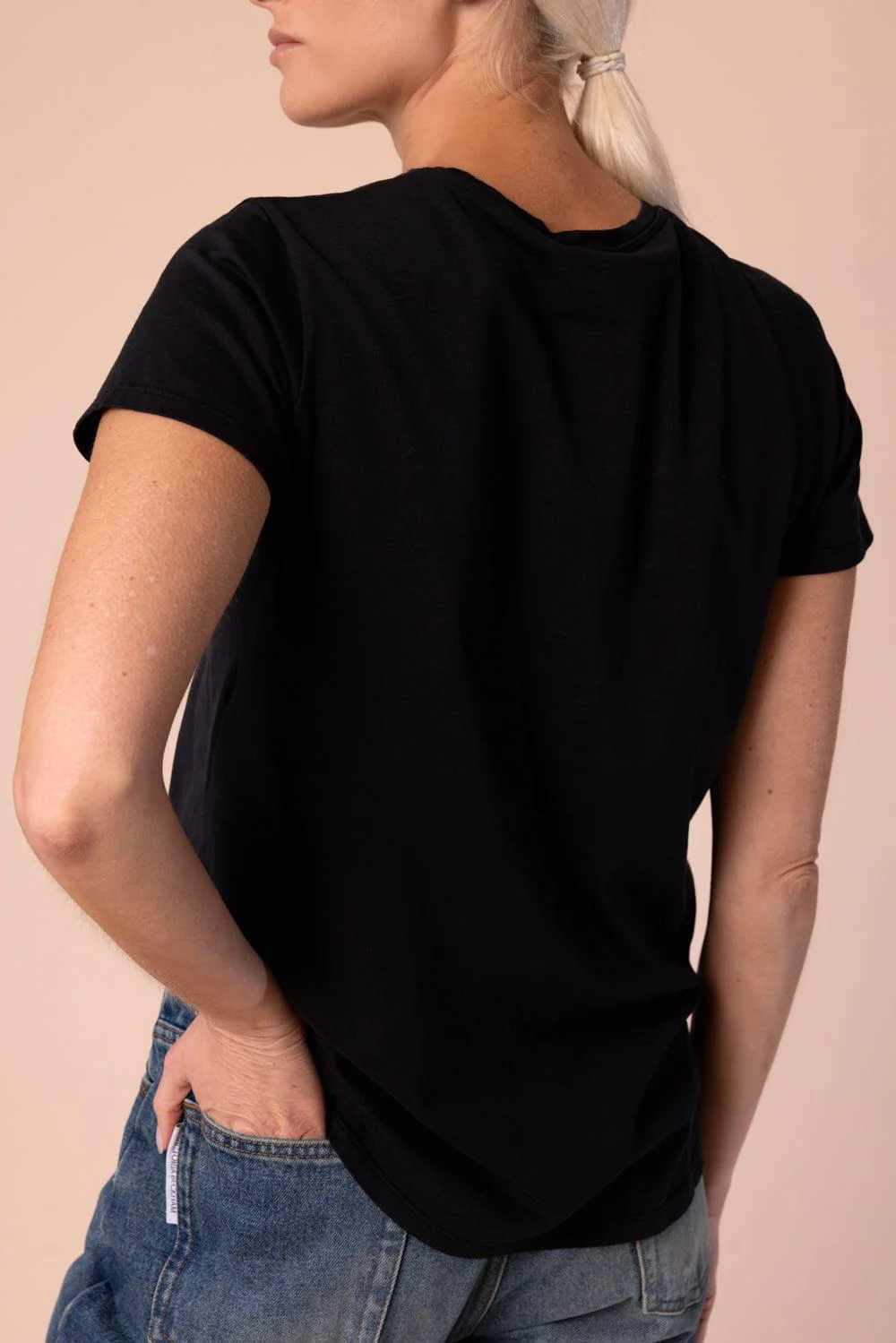 Crew Neck Tee - Black - Image 4