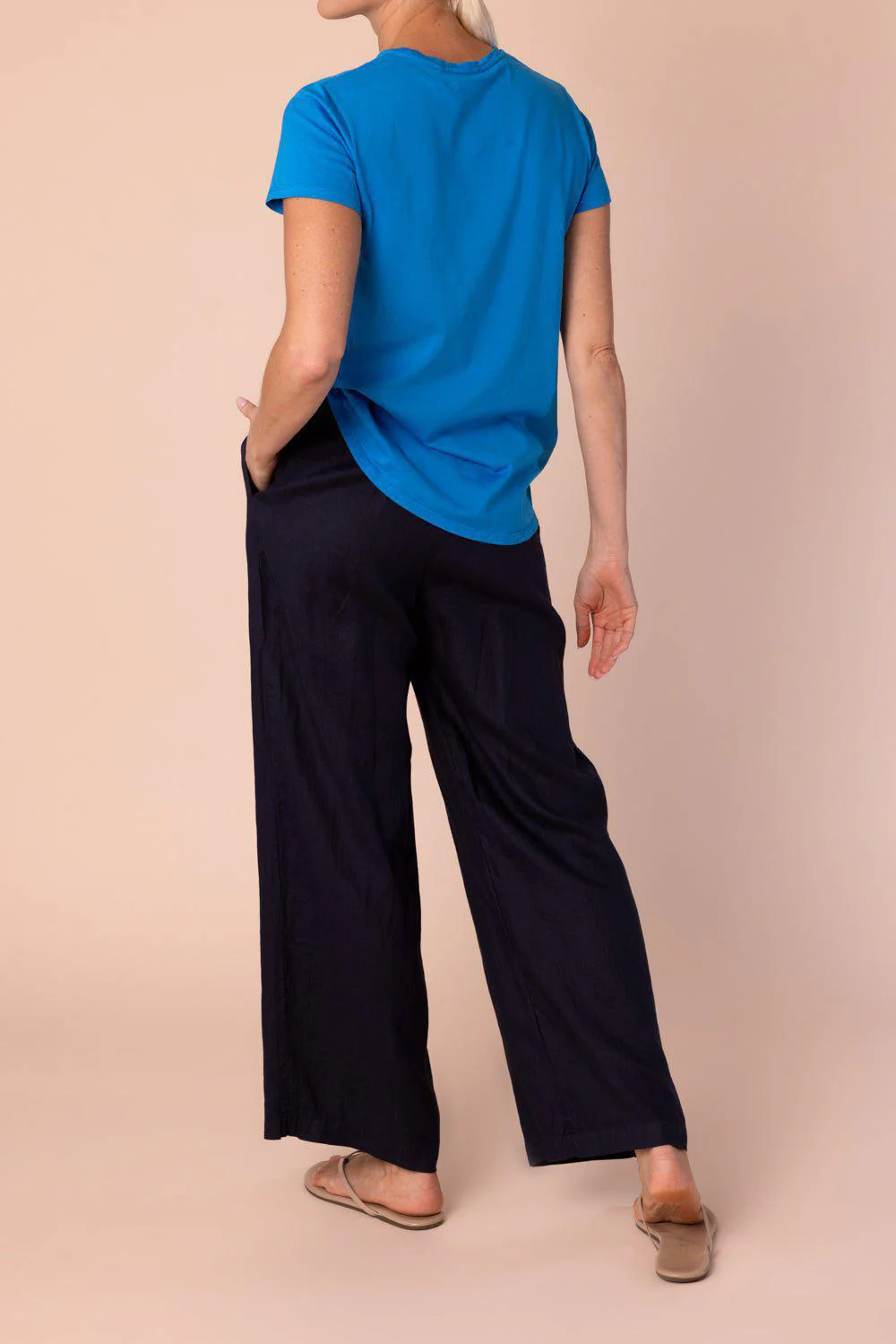 Crew Neck Tee - Sky Blue - Image 4