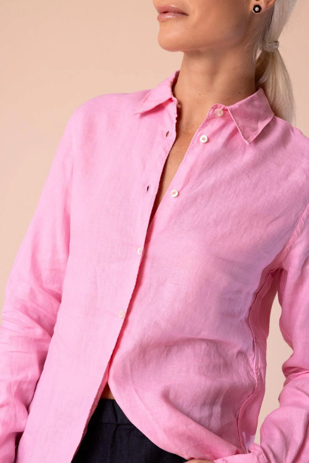 Long Sleeve Button Down Shirt - Peonia - Image 2