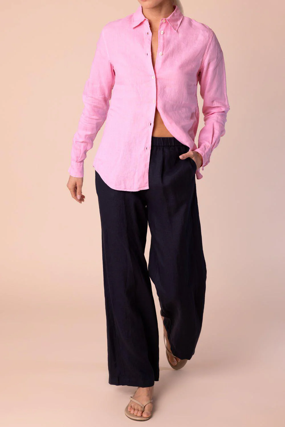 Long Sleeve Button Down Shirt - Peonia - Image 3