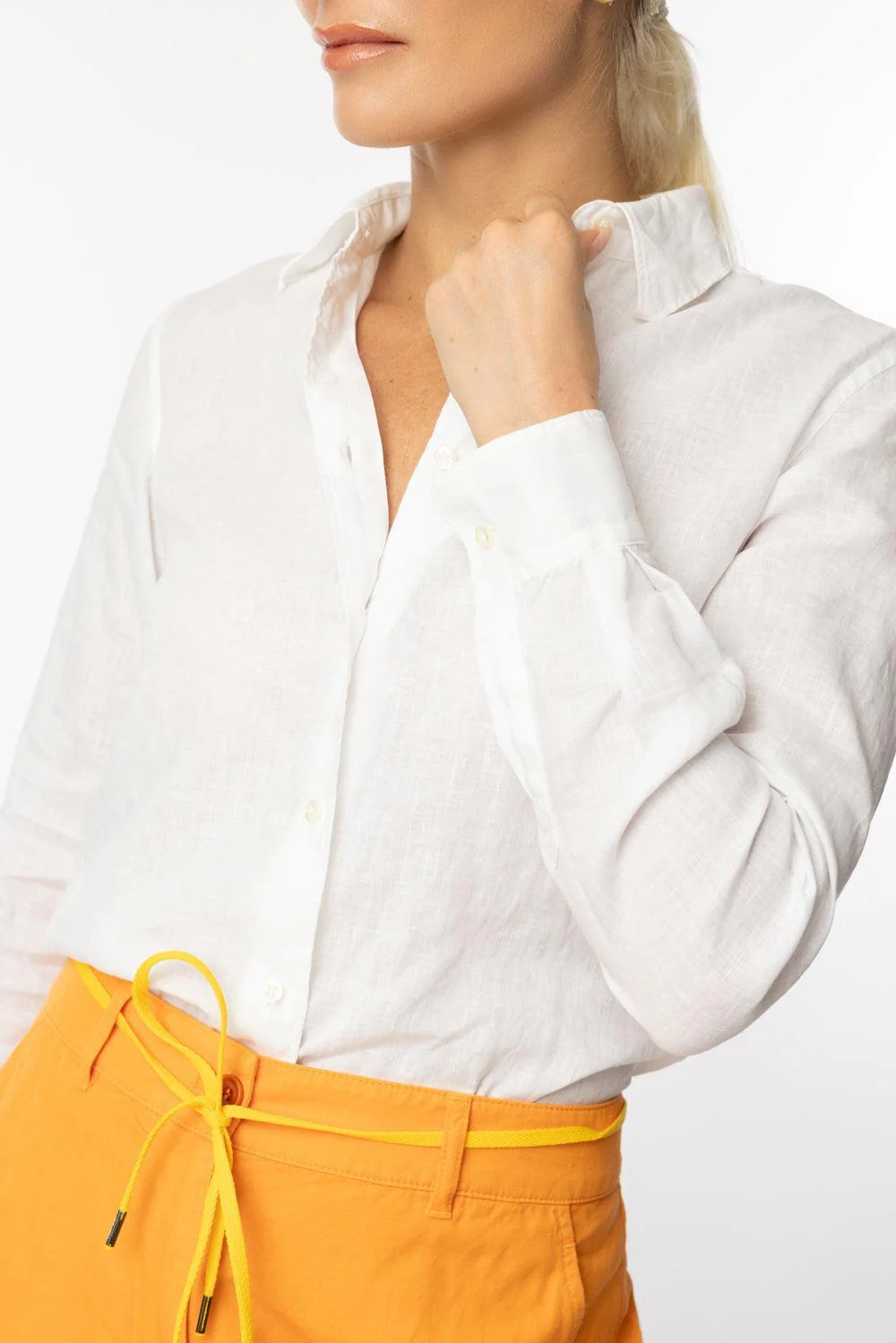 Long Sleeve Mod Shirt - White - Image 3