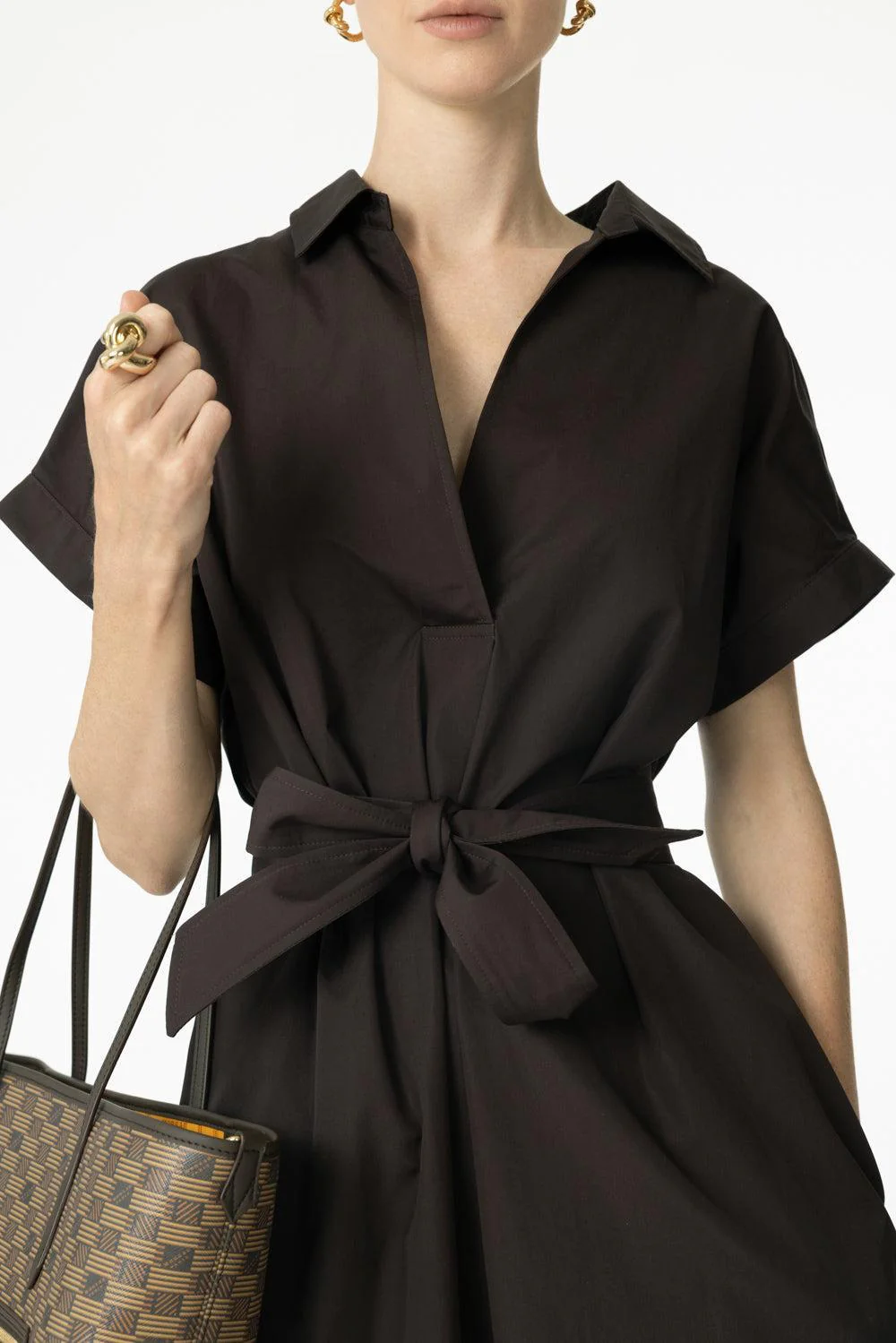 Short Sleeve Belted Midi Dress - Image 3