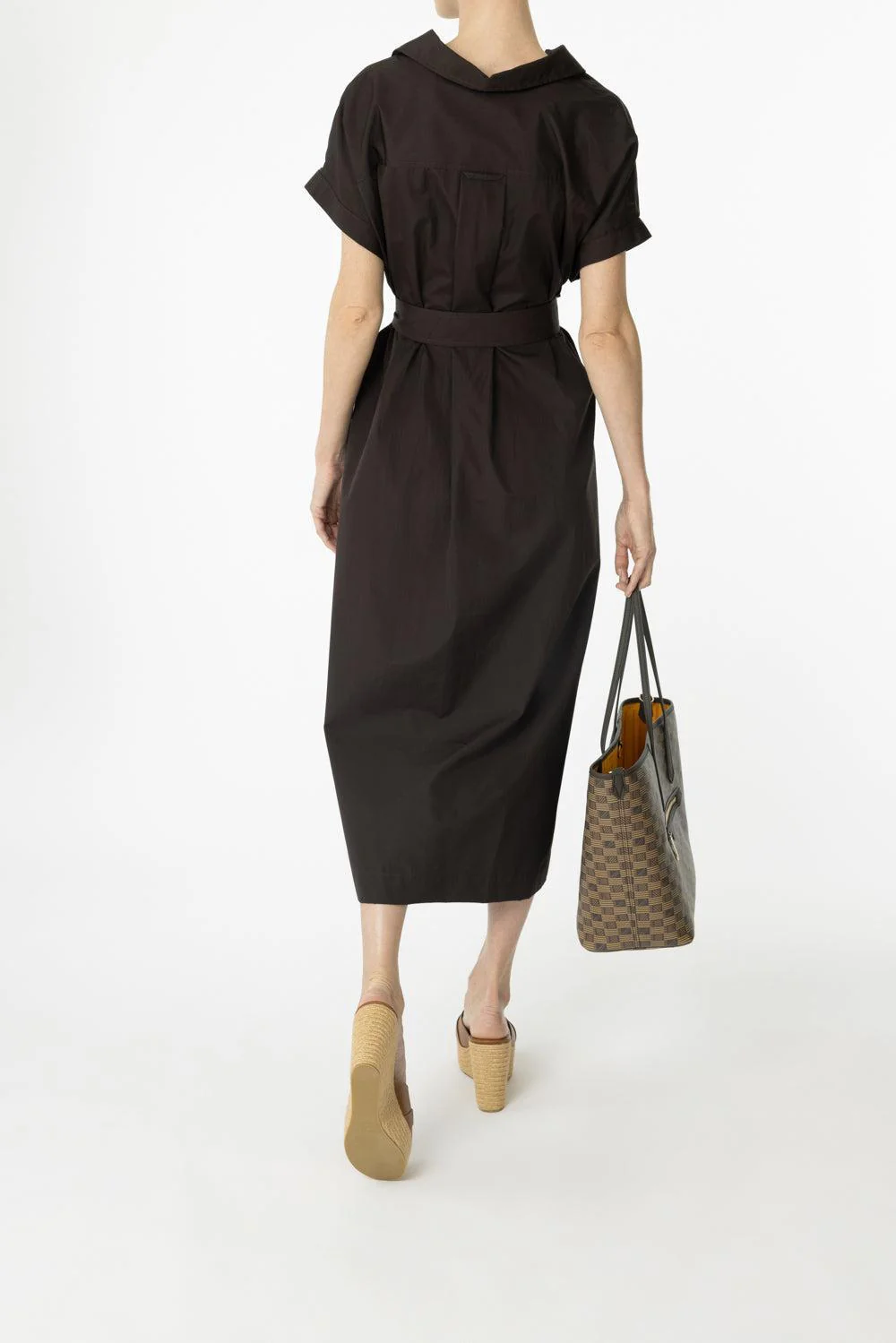 Short Sleeve Belted Midi Dress - Image 4