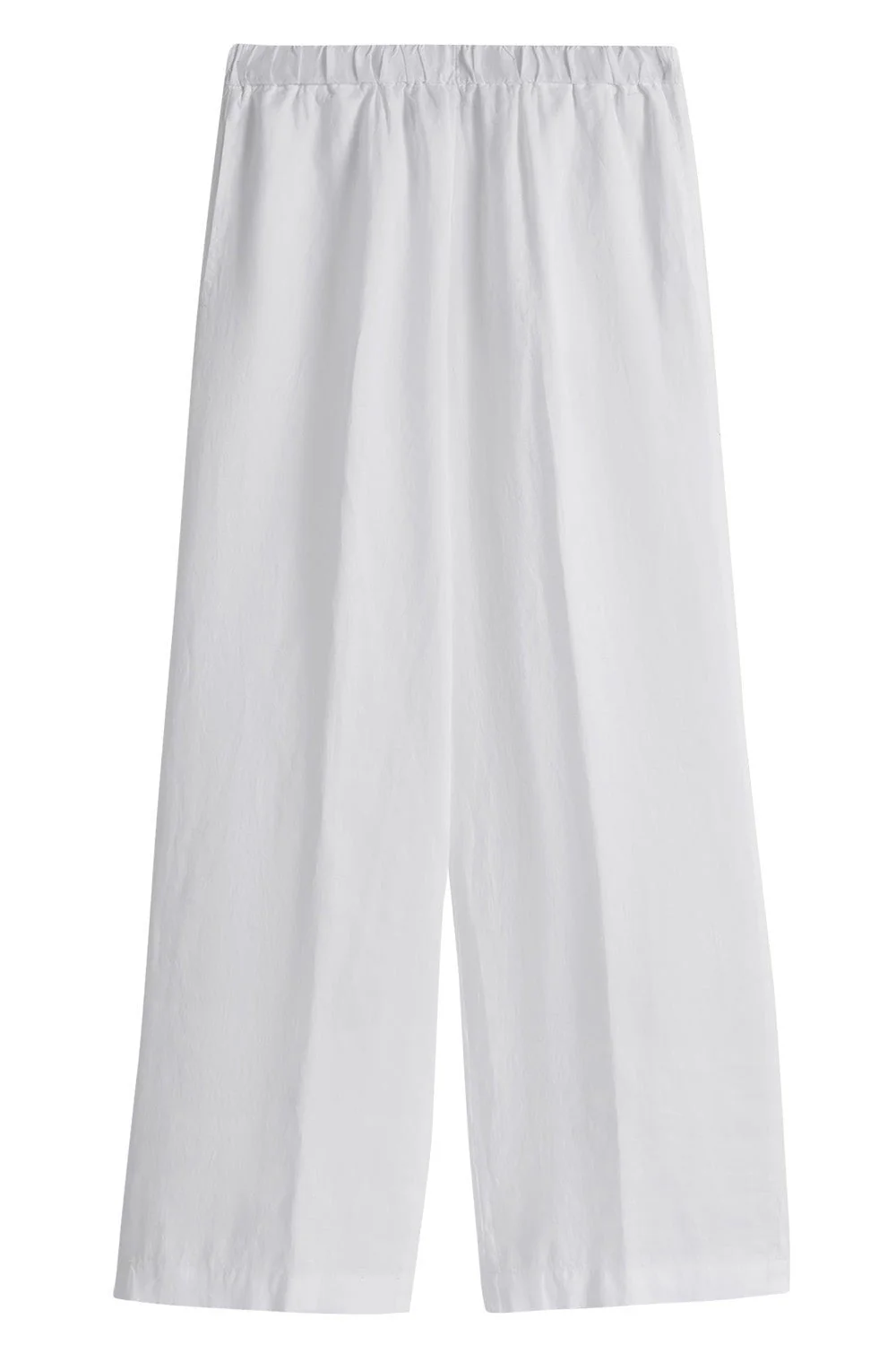 Wide Straight Leg Trousers - White