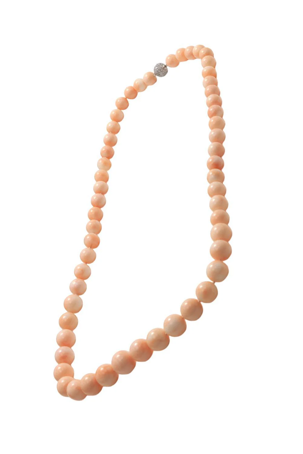Angel Skin Coral Diamond Necklace