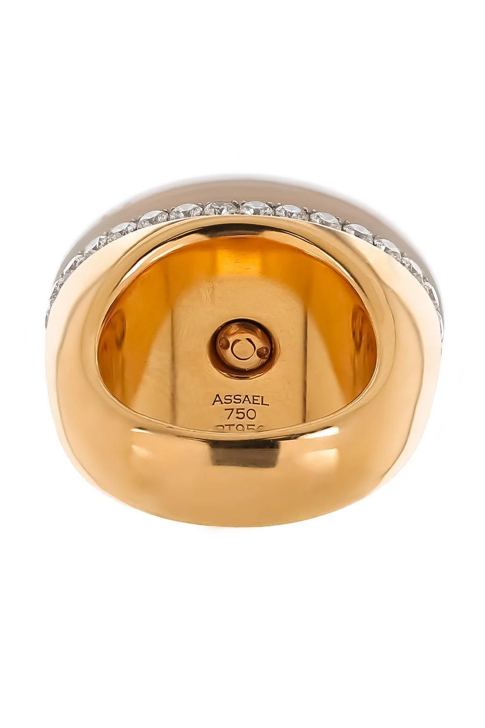 Angel Skin Coral Diamond Pinky Ring - Image 6