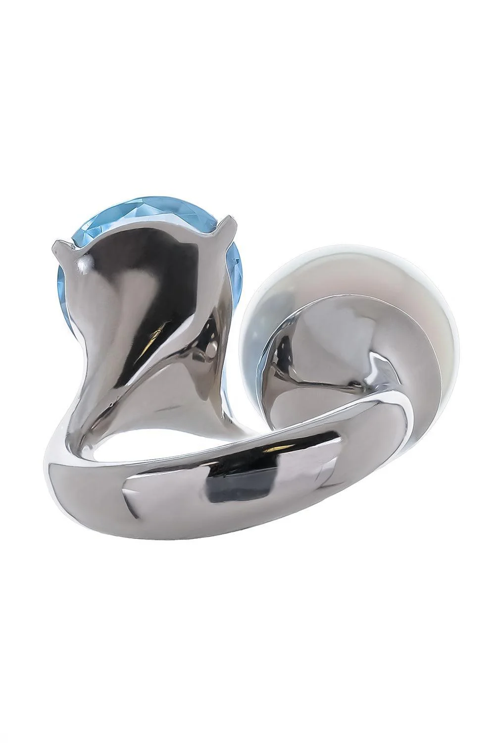 Aquamarine South Sea Pearl Button Ring - Image 6