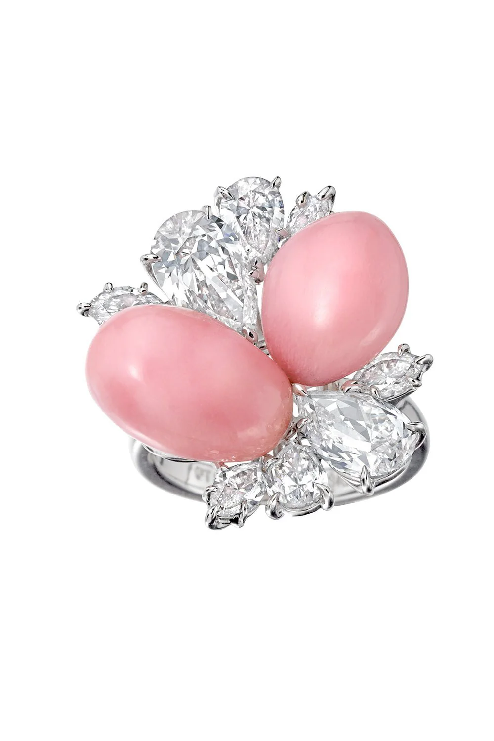 Conch Pearl Diamond Ring