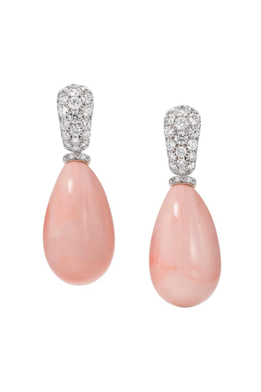 Diamond Angel Skin Coral Earrings
