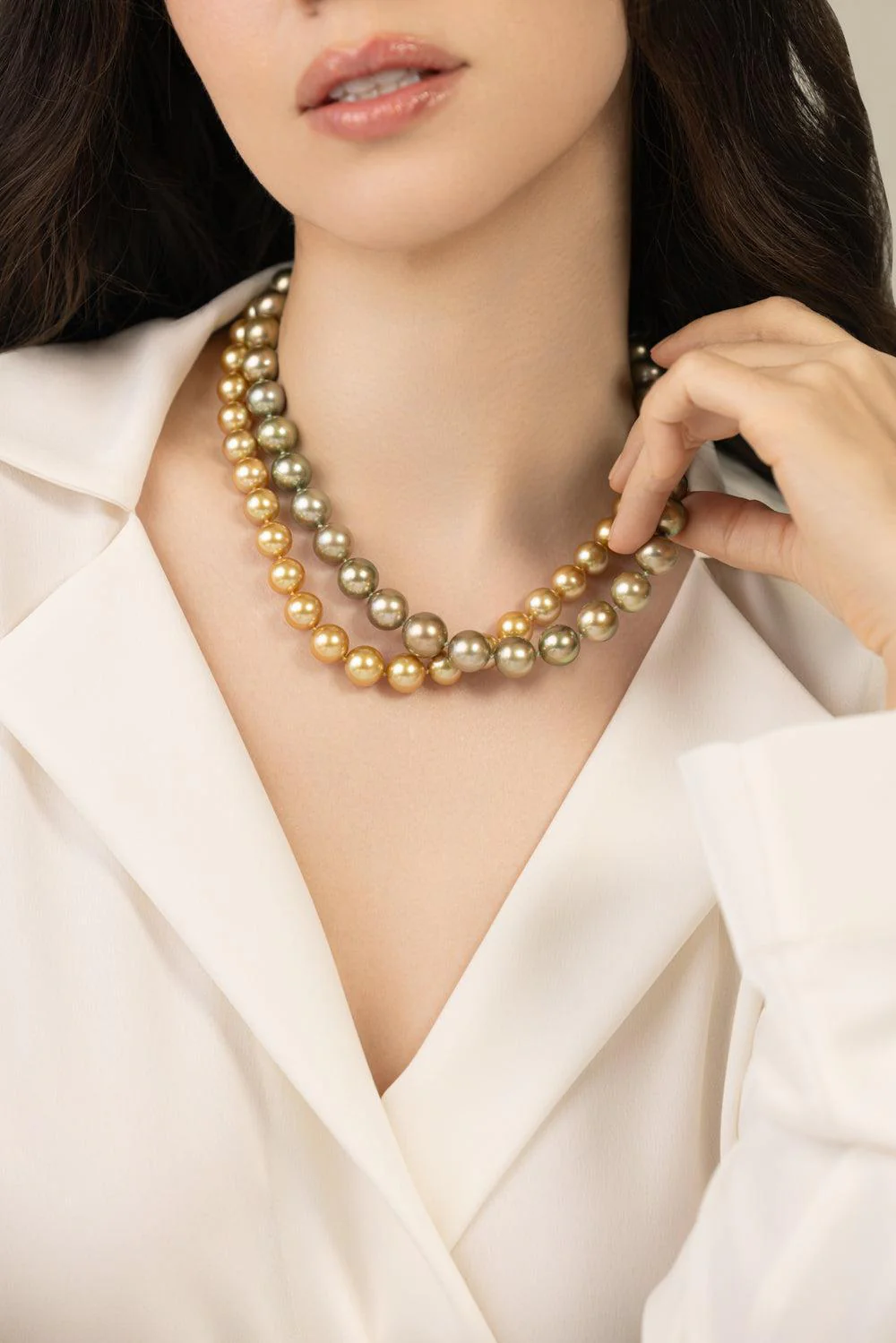 Golden South Sea Strand Necklace - Image 3