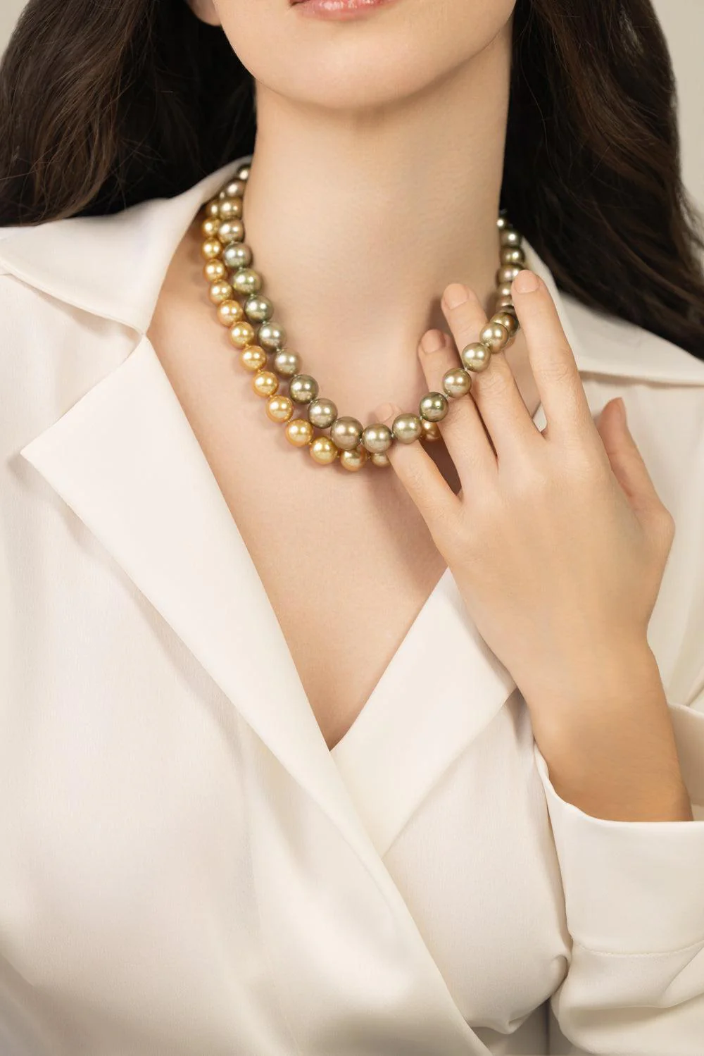 Golden South Sea Strand Necklace - Image 4