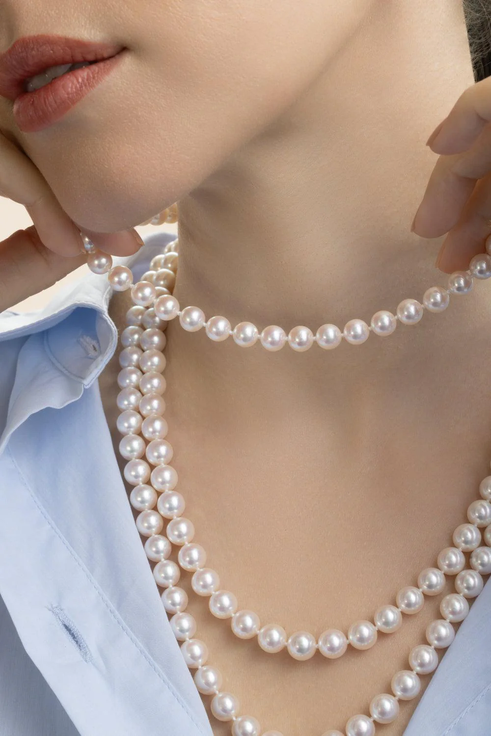 Japanese Akoya Cultured Pearl Necklace - Image 3