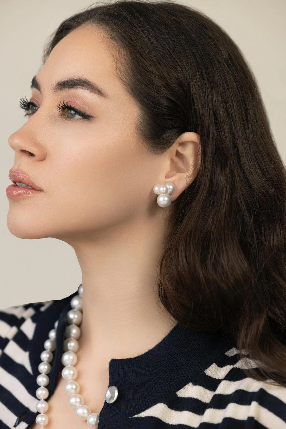Small Bubble White South Sea Pearl Earrings - Image 2