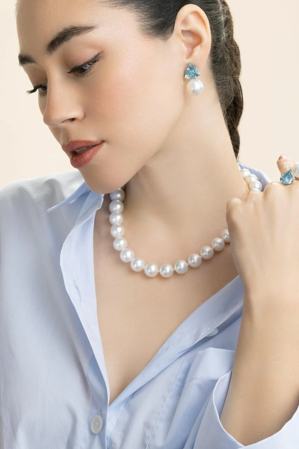 South Sea Pearl Diamond Necklace - Image 2