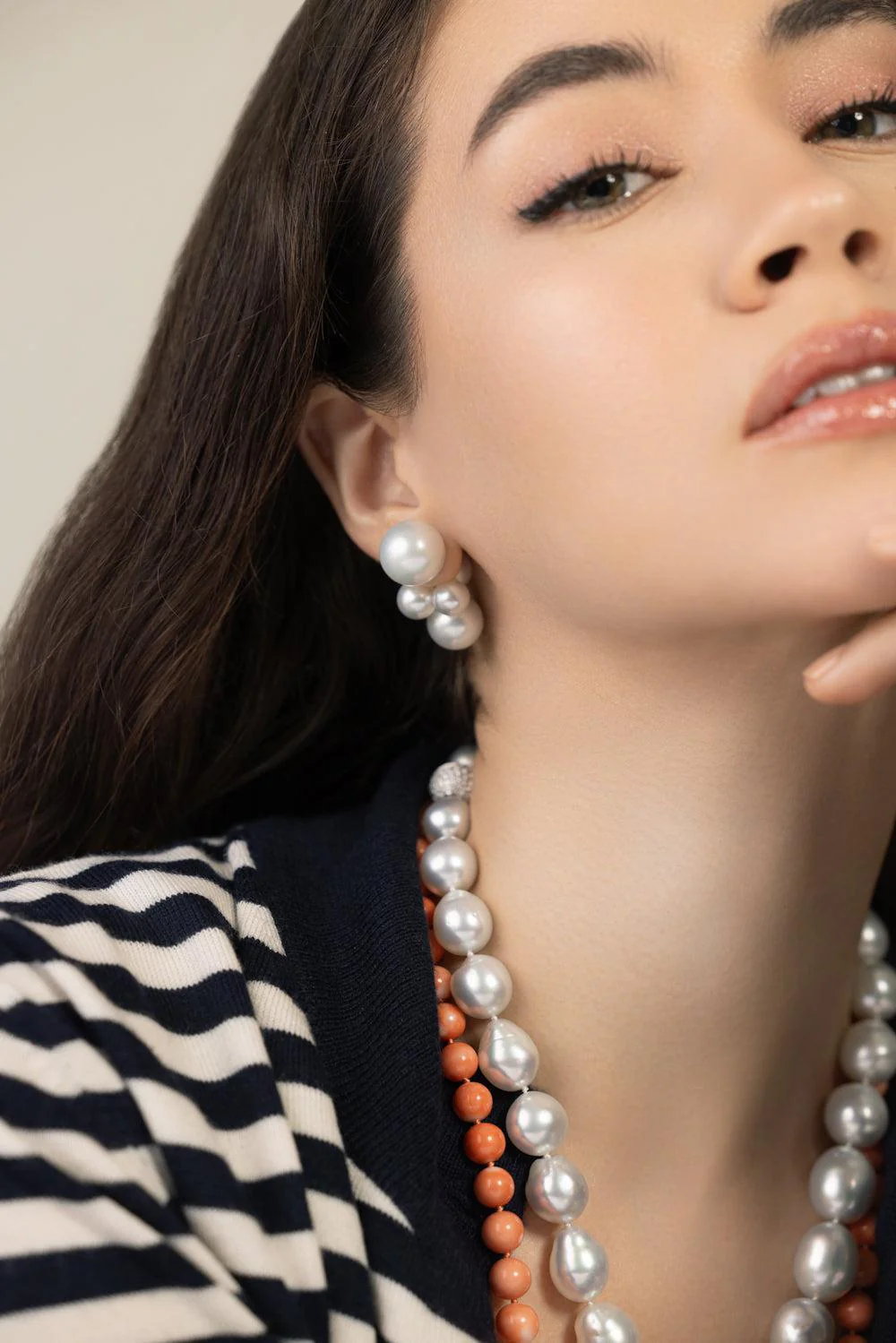 White South Sea Pearl Bubble Earrings - Image 2