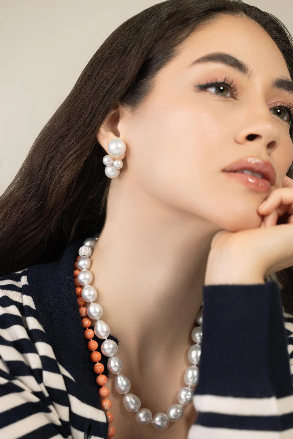 White South Sea Pearl Bubble Earrings - Image 3