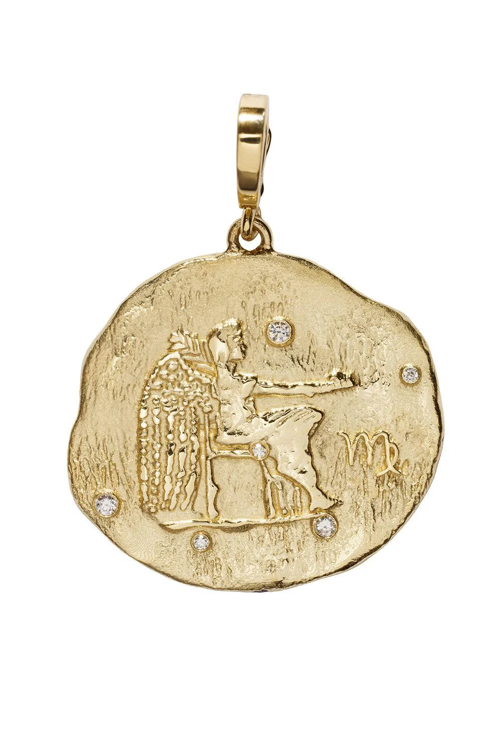 Diamond Of The Stars Virgo Large Coin Charm