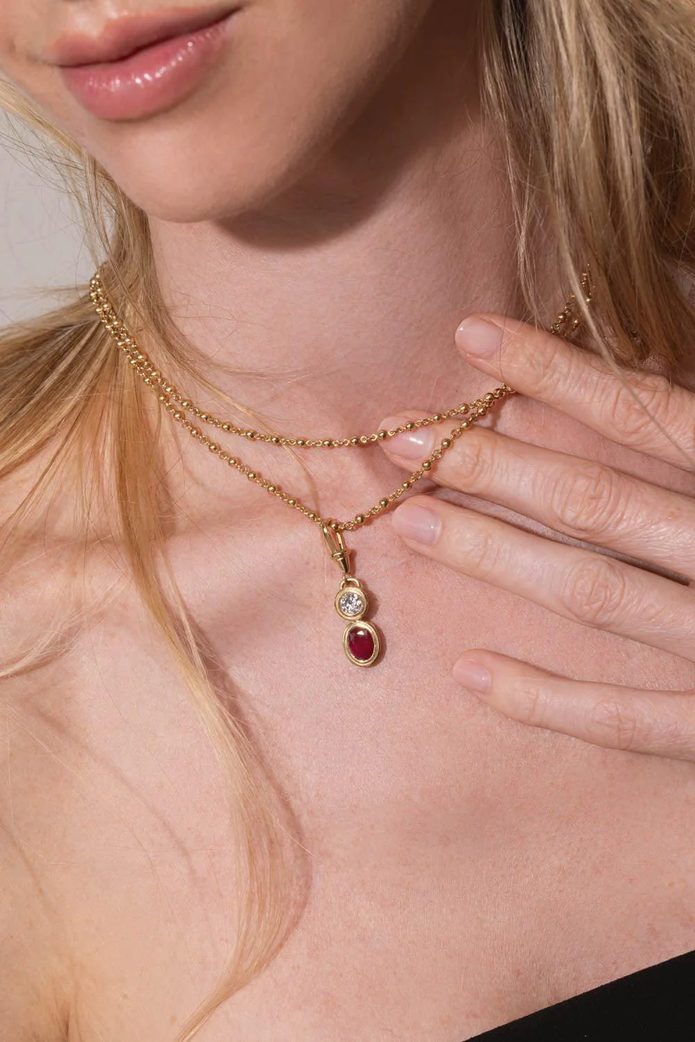 Duet Ruby Diamond Charm - Image 2
