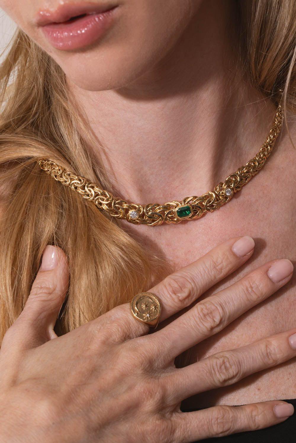 Empress Emerald Diamond Necklace - Image 3