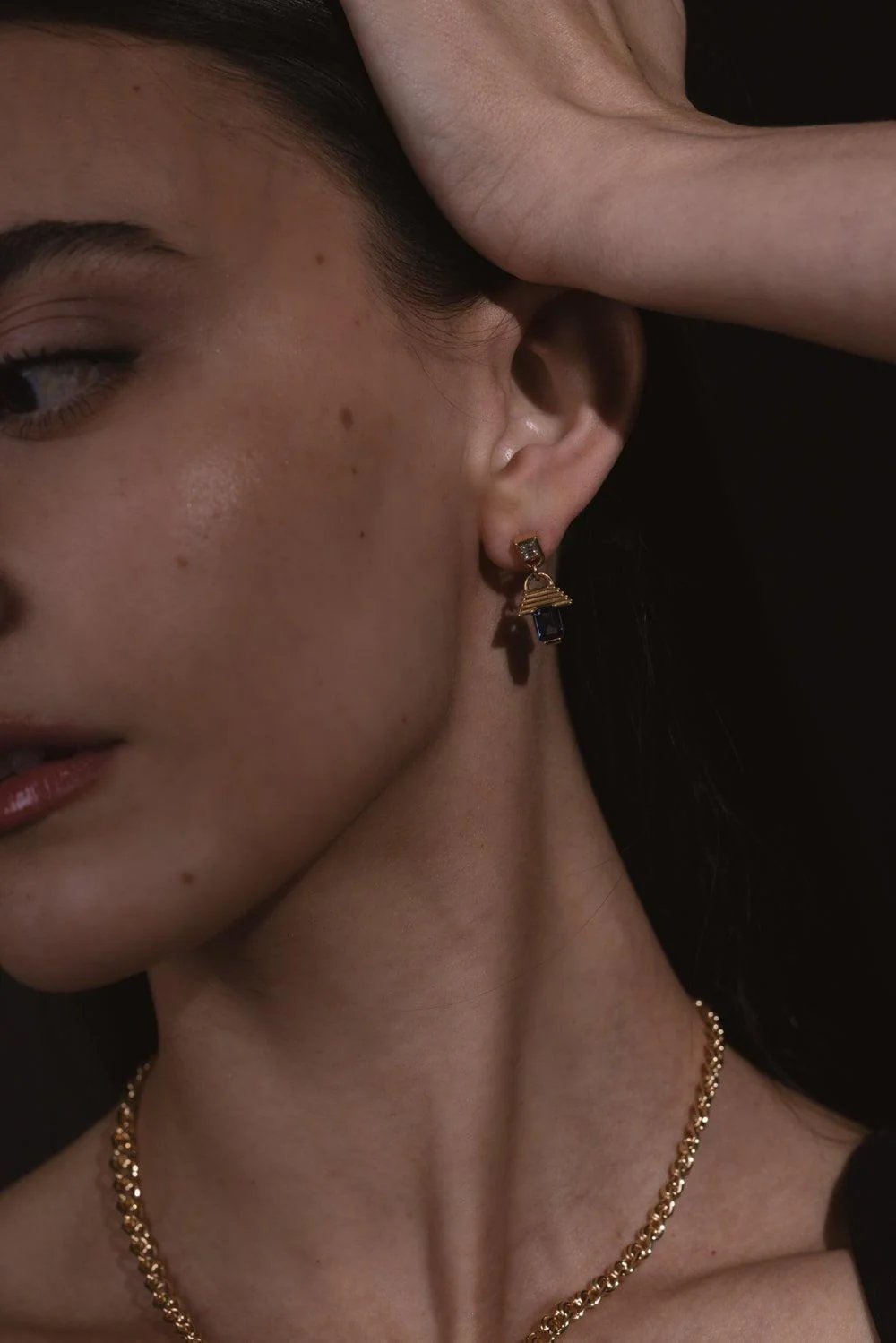 Escalier Large Sapphire Drop Earrings - Image 2