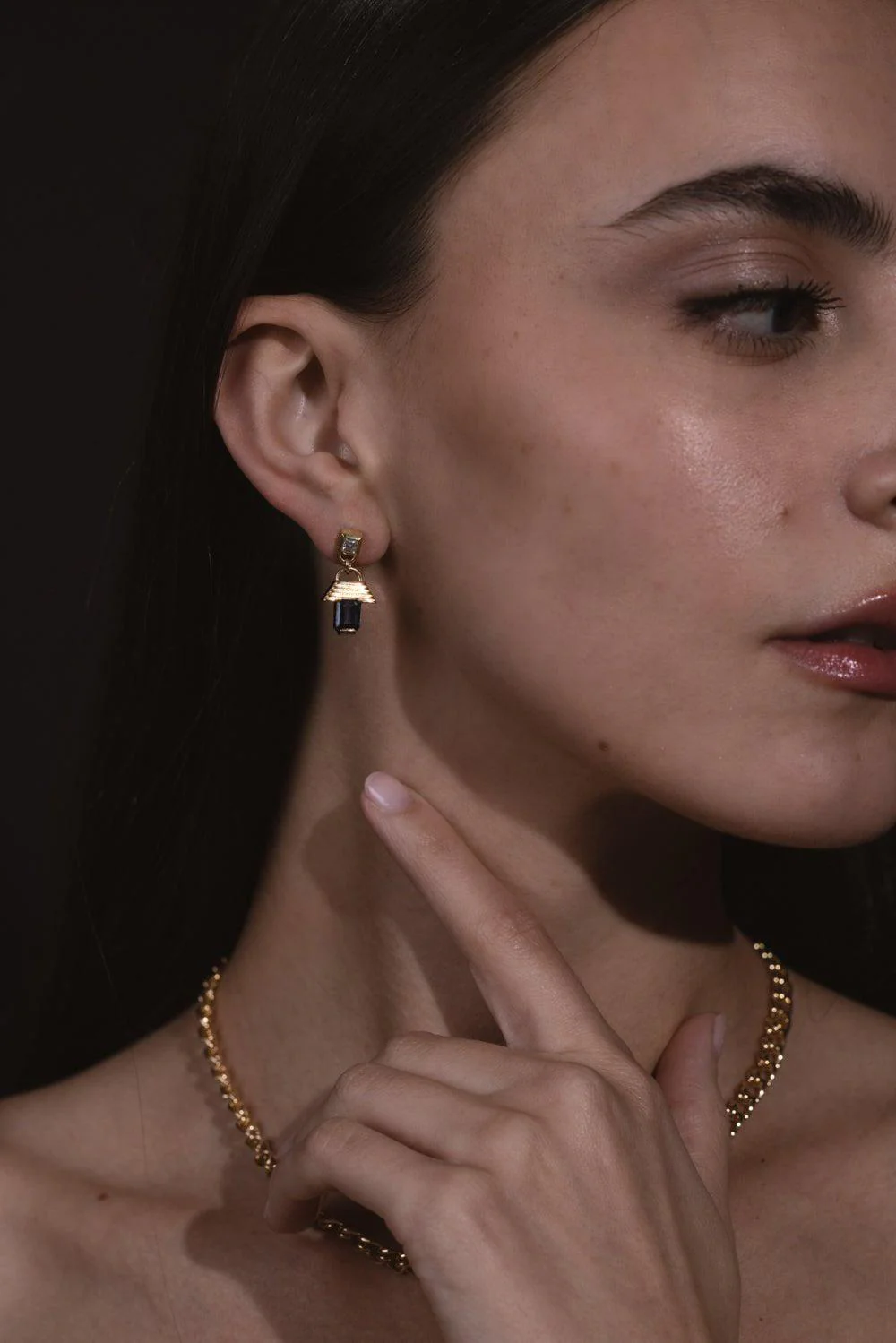 Escalier Large Sapphire Drop Earrings - Image 4