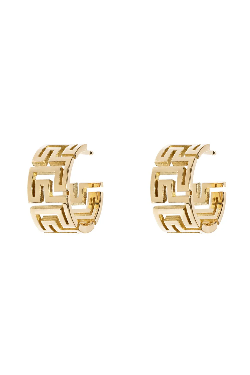 Greek Pattern Huggie Earrings