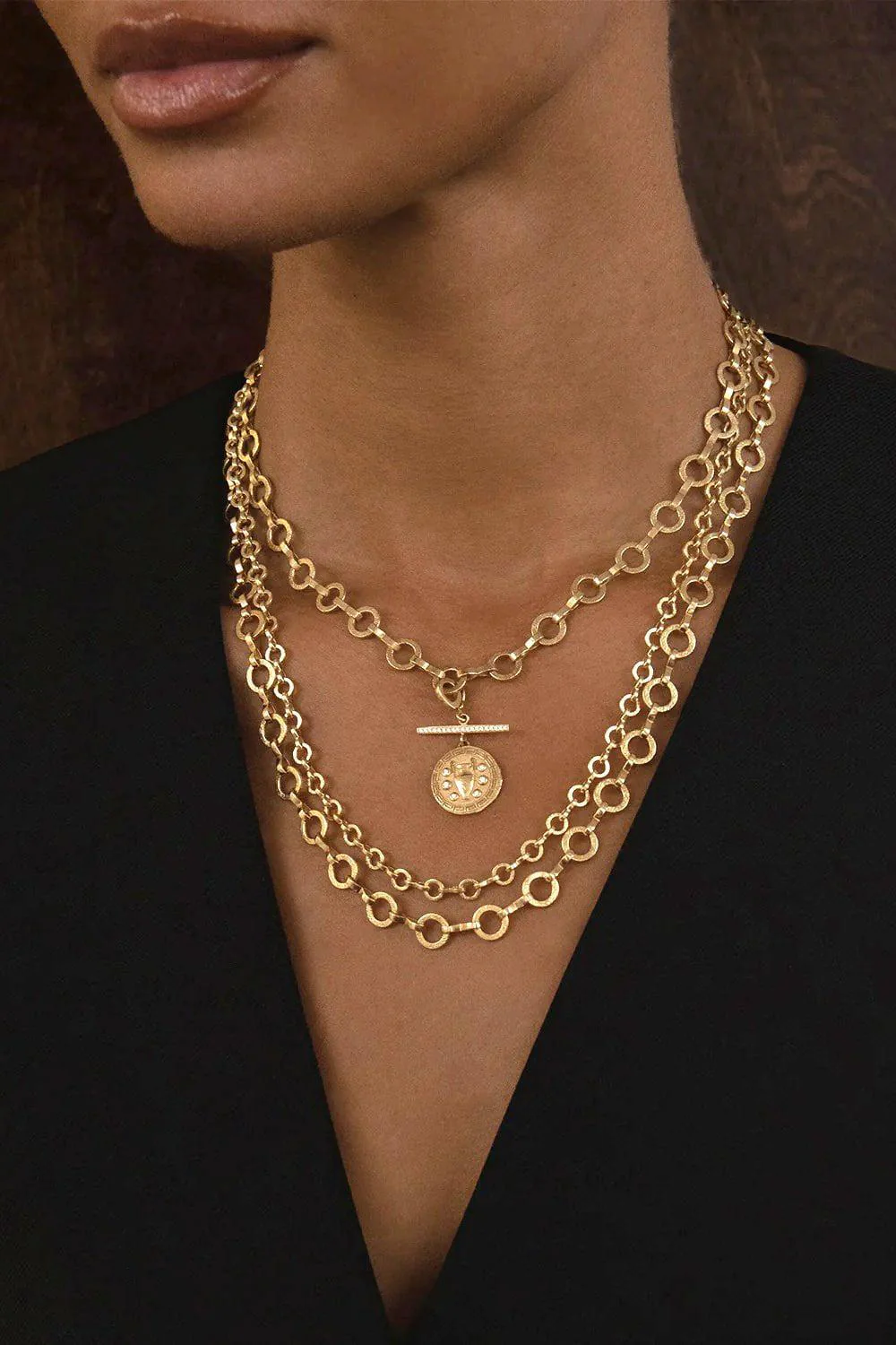 Heavy Circle Link Textured Chain - Image 2