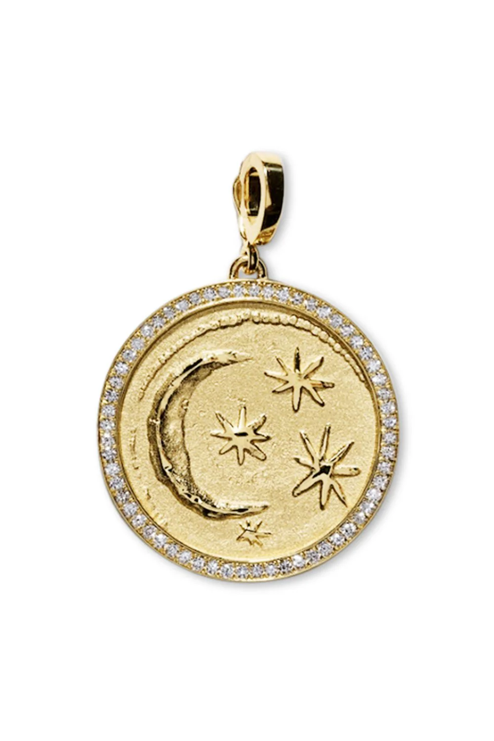 Large Cosmic Pave Coin Charm