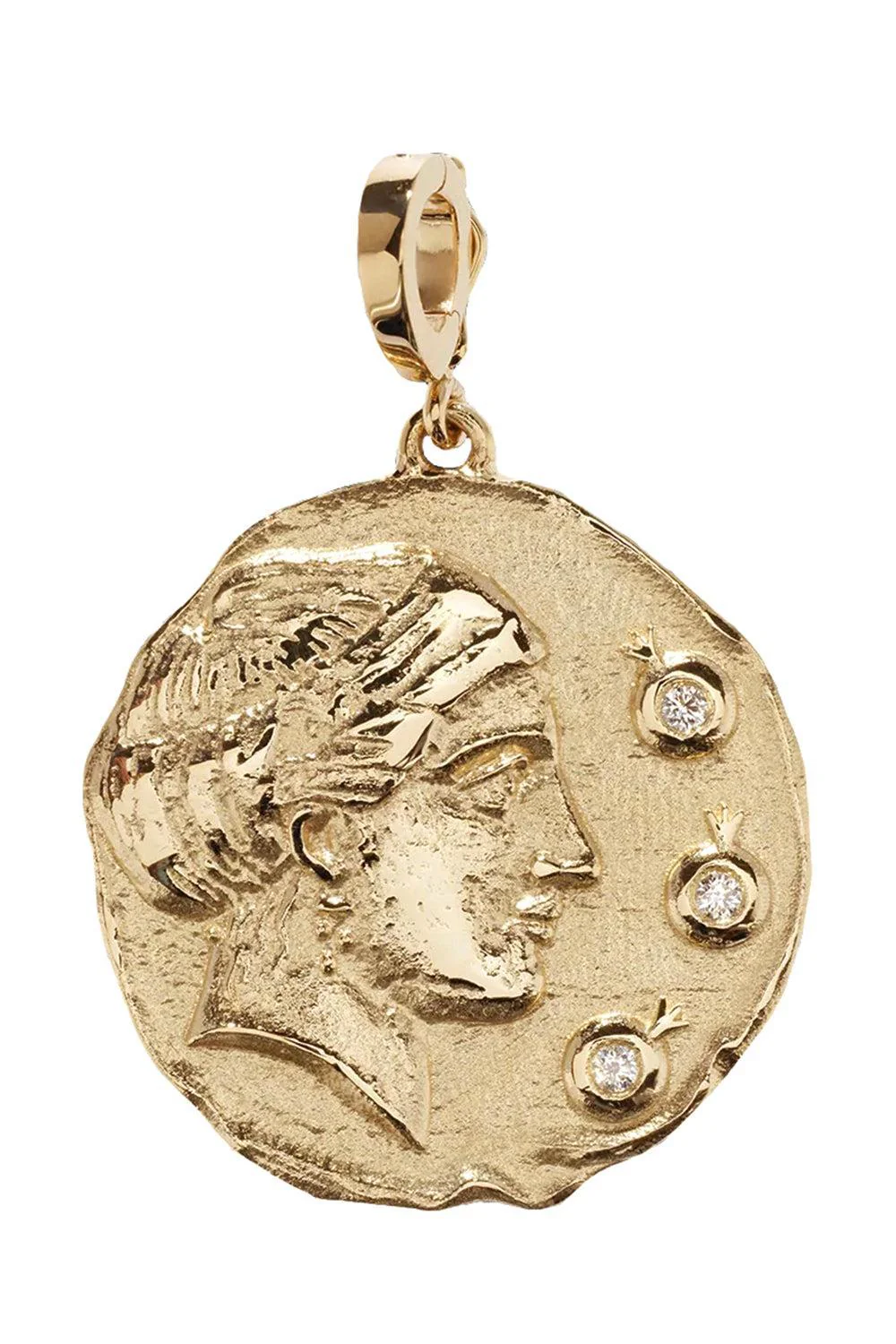 Large Goddess of Mothers Diamond Coin Pendant
