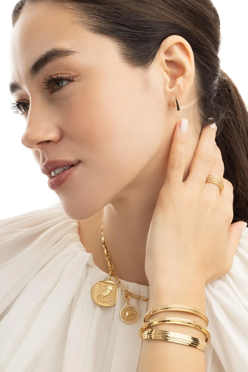 Mosaic Hoop Earrings - Image 3