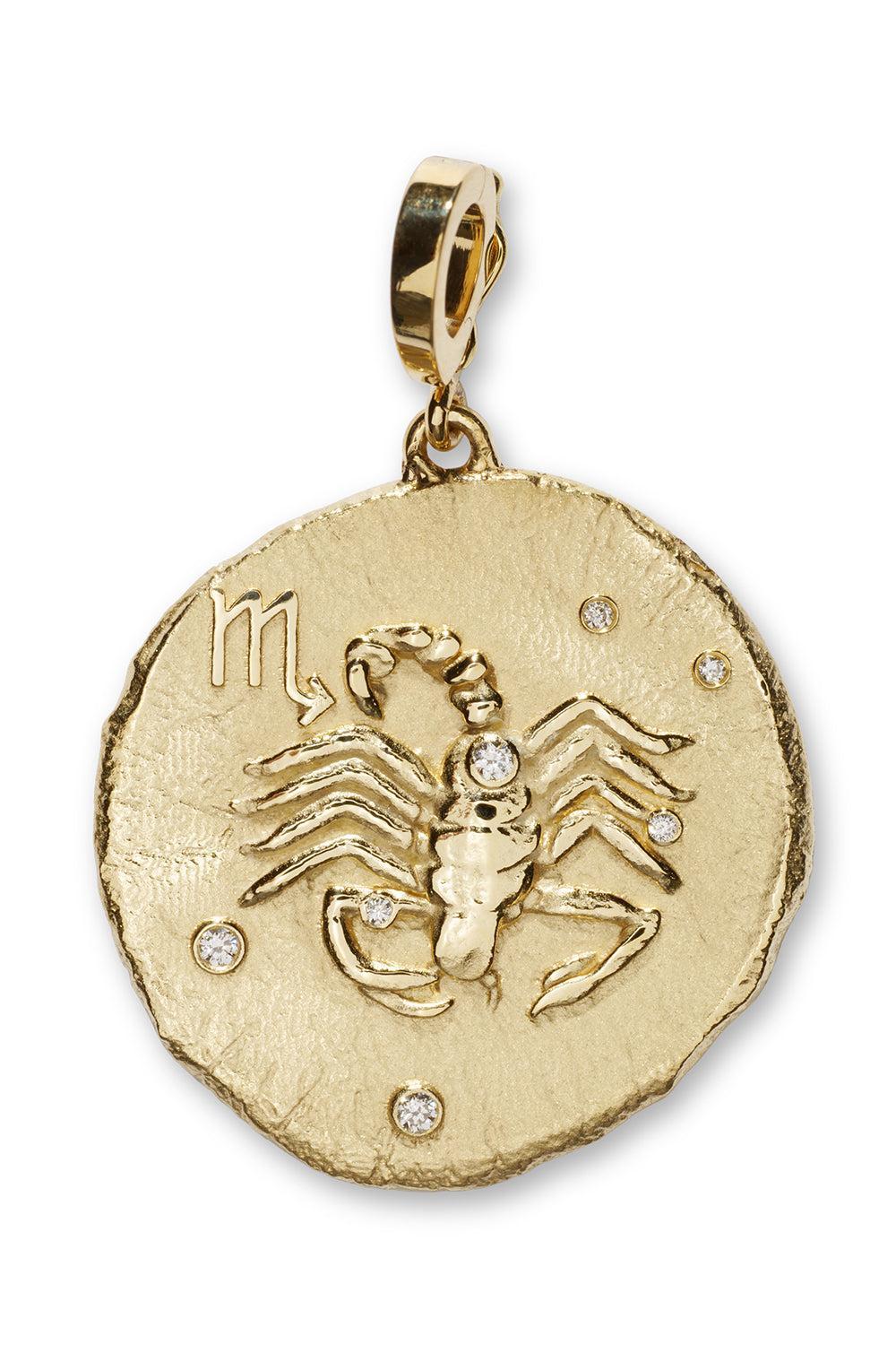 Of The Stars Large Scorpio Coin Pendant