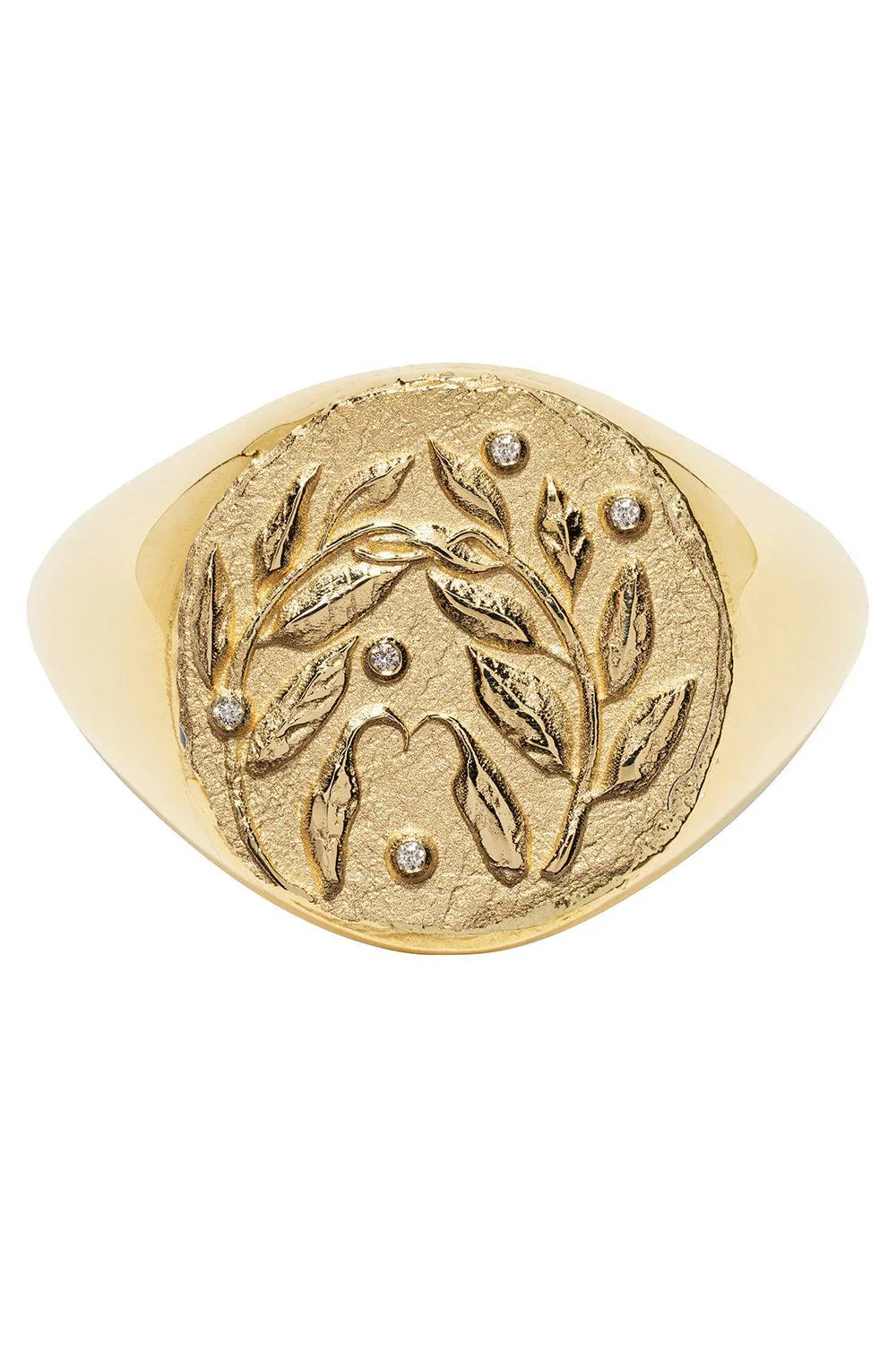 Olive Branch Coin Ring