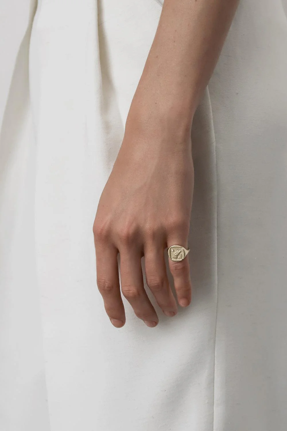 Owl of Athena Coin Signet Ring - Image 2