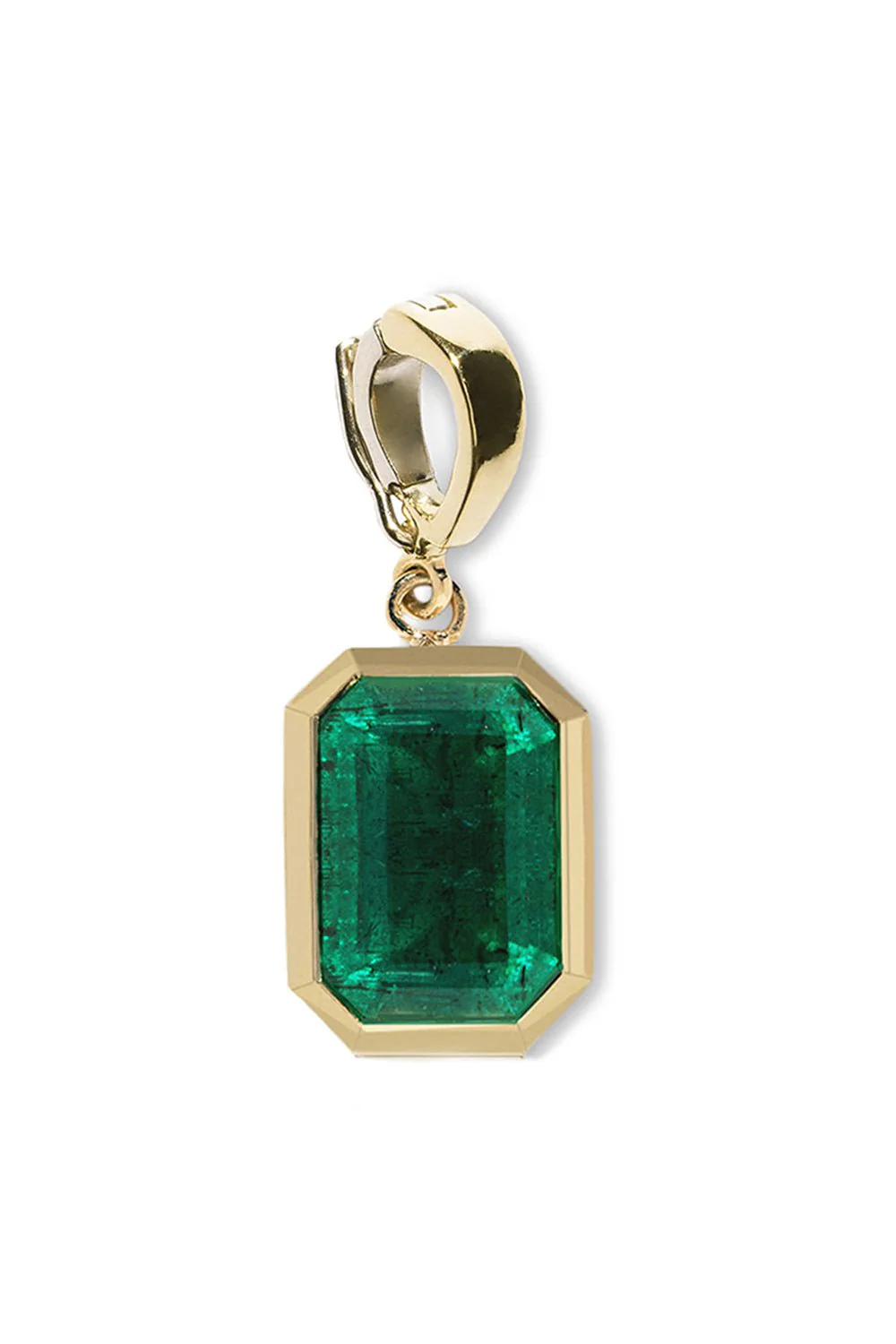Rich Large Emerald Charm