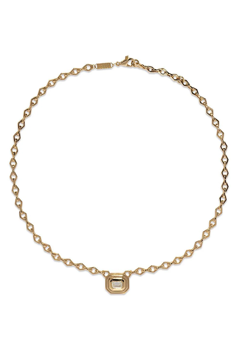 Staircase Diamond Medium Chain Necklace