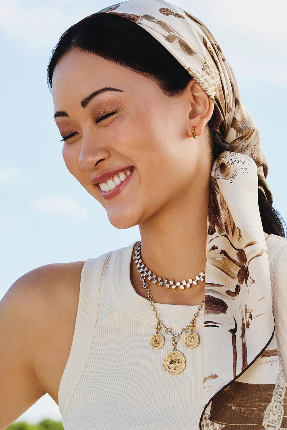Mosaic Hoop Earrings - Image 2
