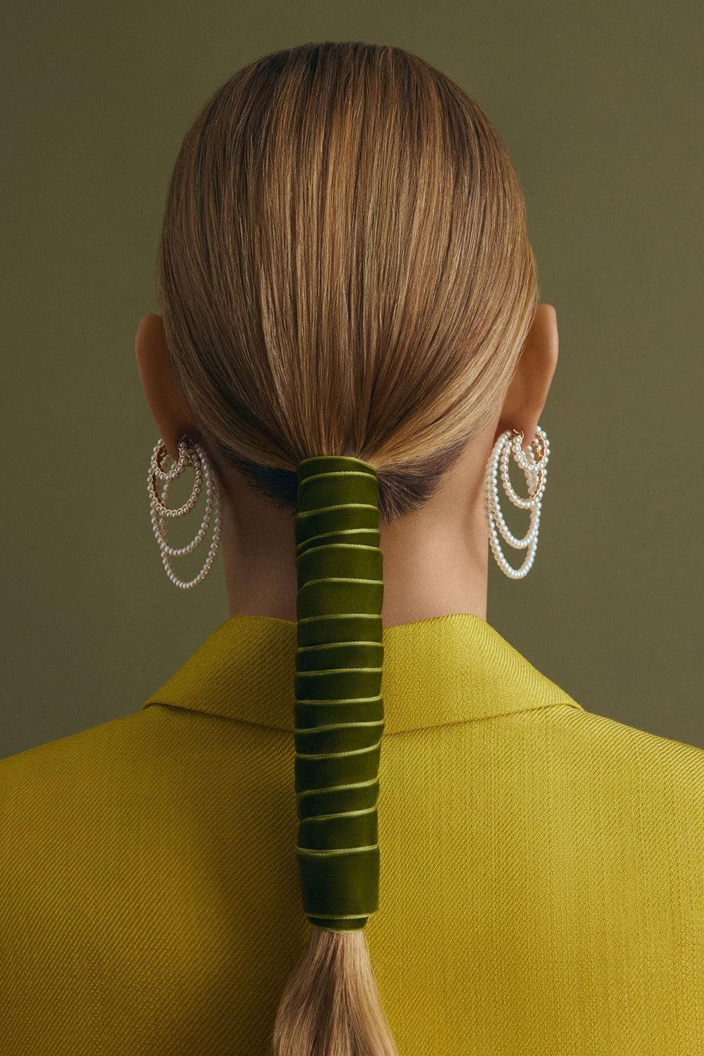 Akoya Hoop Earrings - 2.25in - Image 3